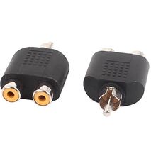 RCA Male To Dual 2 RCA Female Y Splitter Audio Cable Adapter